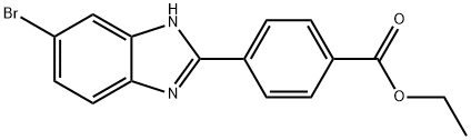 4-(5-溴-1H-苯并[D]咪唑-2-基)苯甲酸乙酯 结构式