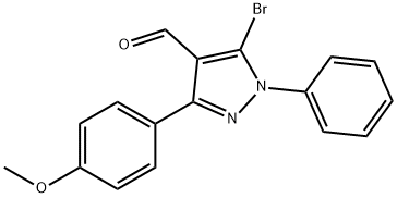 5-broMo-3-(4-Methoxyphenyl)-1-phenyl-1H-pyrazole-4-carbaldehyde Structure