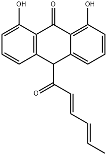 sorbyldithranol,118804-11-8,结构式