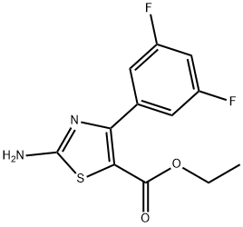 5-Thiazolecarboxylic acid, 2-aMino-4-(3,5-difluorophenyl)-, ethyl ester Structure