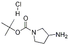 tert-butyl 3-aminopyrrolidine-1-carboxylate hydrochloride Struktur