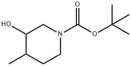 TERT-BUTYL 3-HYDROXY-4-METHYLPIPERIDINE-1-CARBOXYLATE Struktur