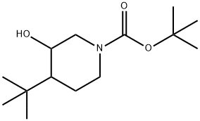 TERT-BUTYL 4-TERT-BUTYL-3-HYDROXYPIPERIDINE-1-CARBOXYLATE Structure