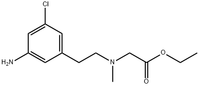 Glycine, N-[2-(3-aMino-5-chlorophenyl)ethyl]-N-Methyl-, ethyl ester Structure