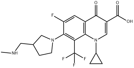 3-Quinolinecarboxylic acid, 1-cyclopropyl-6-fluoro-1,4-dihydro-7-[3-[(MethylaMino)Methyl]-1-pyrrolidinyl]-4-oxo-8-(trifluoroMethyl)-|