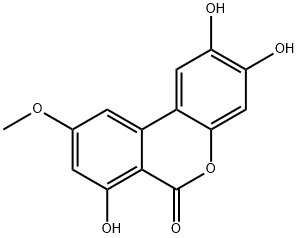 6H-Dibenzo[b,d]pyran-6-one, 2,3,7-trihydroxy-9-methoxy- Structure