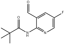 N-(5-氟-3-甲酰基吡啶-2-基)新戊酰胺, 1188433-81-9, 结构式