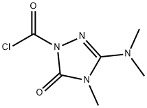 1H-1,2,4-Triazole-1-carbonyl chloride, 3-(dimethylamino)-4,5-dihydro-4-methyl-5-oxo- (9CI) Struktur