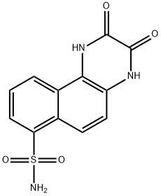 2,3-dihydroxy-7-sulfamoylbenzo(f)quinoxaline Struktur