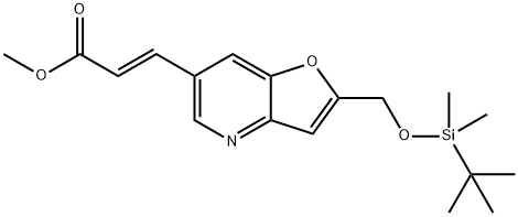 (E)-Methyl 3-(2-((tert-butyldimethylsilyloxy)-methyl)furo[3,2-b]pyridin-6-yl)acrylate Struktur