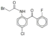 N-[2-(2-FLUOROPHENYL)-4-CHLOROPHENYL-2-BROMOACETAMIDE-13C1, 1189420-49-2, 结构式