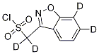 Benzo[d]isoxazol-3-yl-methanesulfonyl-d4 Chloride
 Struktur