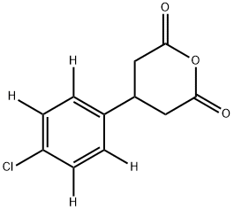 3-(4-Chlorophenyl-d4)glutaric Anhydride Structure