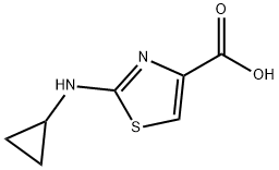 2-(Cyclopropylamino)-1,3-thiazole-4-carboxylic acid Struktur
