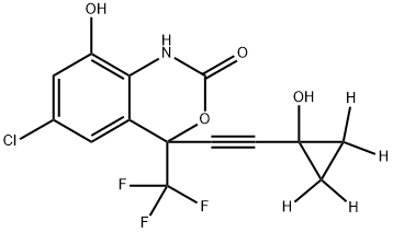 rac 8,14-Dihydroxy Efavirenz-d4 Structure