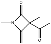 2-Azetidinone, 3-acetyl-1,3-dimethyl-4-methylene- (9CI) Structure