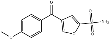 4-(4-Methoxybenzoyl)-2-furansulfonamide Struktur