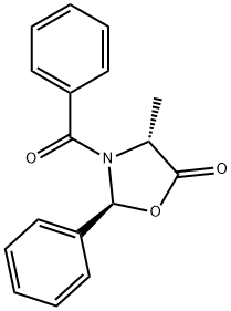 (2S,4R)-3-Benzoyl-4-methyl-2-phenyl-5-oxazolidinone Struktur