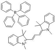 1,3,3-TRIMETHYL-2-[(E)-3-(1,3,3-TRIMETHYL-1,3-DIHYDRO-2H-INDOL-2-YLIDENE)-1-PROPENYL]-3H-INDOLIUM TETRAPHENYLBORATE Structure