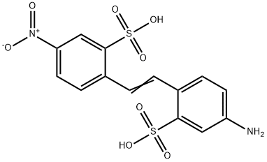 4-アミノ-4'-ニトロ-2,2'-スチルベンジスルホン酸 化学構造式