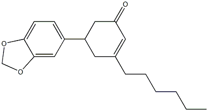 5-benzo[1,3]dioxol-5-yl-3-hexyl-cyclohex-2-en-1-one,119-89-1,结构式