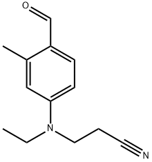 3-[エチル(4-ホルミル-3-メチルフェニル)アミノ]プロピオノニトリル 化学構造式