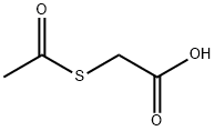 2-(アセチルチオ)酢酸 化学構造式