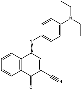 4-(4-DIETHYLAMINOPHENYLIMINO)-1-OXO-1,4-DIHYDRONAPHTHALENE-2-CARBONITRILE Struktur