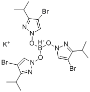 HYDROTRIS(3-ISOPROPYL-4-BROMOPYRAZOL-1-YL)BORATE POTASSIUM SALT Structure