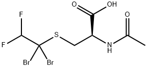 N-acetyl-S-(1,1-dibromo-2,2-difluoroethyl)-1-cysteine 结构式