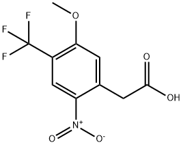 2-[5-Methoxy-2-nitro-4-(trifluoromethyl)phenyl]-acetic acid Structure