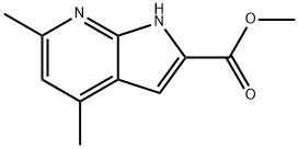 1H-Pyrrolo[2,3-b]pyridine-2-carboxylic acid, 4,6-diMethyl-, Methyl ester Struktur