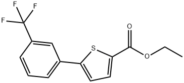 2-Thiophenecarboxylic acid, 5-[3-(trifluoromethyl)phenyl]-, ethyl ester Structure