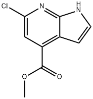 1H-Pyrrolo[2,3-b]pyridine-4-carboxylic acid, 6-chloro-, Methyl ester Struktur