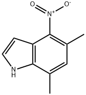 5,7-二甲基-4-硝基吲哚 结构式