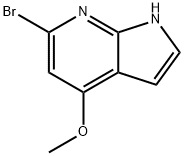 6-溴-4-甲氧基-1H-吡咯并[2,3-B]吡啶 结构式
