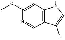 3-碘-6-甲氧基-5-氮杂吲哚 结构式