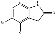 2H-Pyrrolo[2,3-b]pyridin-2-one,5-broMo-4-chloro-1,3-dihydro- Struktur