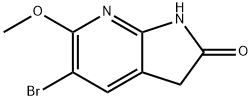 2H-Pyrrolo[2,3-b]pyridin-2-one,5-broMo-1,3-dihydro-6-Methoxy- Struktur