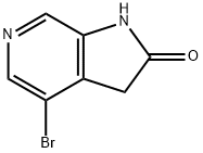 4-ブロモ-1H-ピロロ[2,3-C]ピリジン-2(3H)-オン 化学構造式