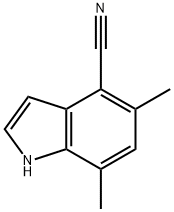 4-氰基-5,7-二甲基-吲哚 结构式