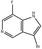 3-ブロモ-7-フルオロ-5-アザインドール 化学構造式