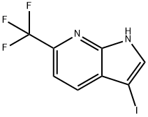 3-iodo-6-(trifluoroMethyl)-1H-pyrrolo[2,3-b]pyridine 结构式