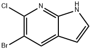1H-Pyrrolo[2,3-b]pyridine, 5-broMo-6-chloro- Structure