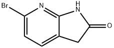 6-ブロモ-1H-ピロロ[2,3-B]ピリジン-2(3H)-オン 化学構造式
