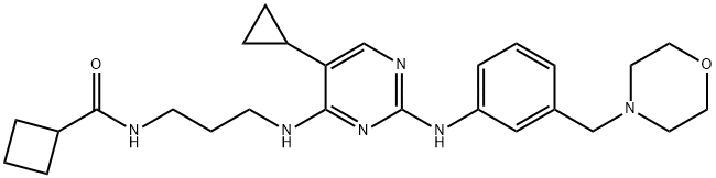 N-[3-[[5-Cyclopropyl-2-[[3-(4-morpholinylmethyl)phenyl]amino]-4-pyrimidinyl]amino]propyl]cyclobutanecarboxamide