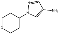 1-Tetrahydro-2H-pyran-4-yl-1H-pyrazol-4-amine Struktur