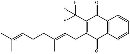 2-trifluoromethyl-3-geranyl-1,4-naphthoquinone 结构式