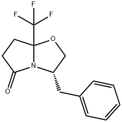 (3S)-3-Benzyl-7a-(trifluoroMethyl)tetrahydropyrrolo[2,1-b]oxa-zol-5(6H)-one Structure