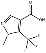 1-メチル-5-(トリフルオロメチル)ピラゾール-4-カルボン酸 化学構造式